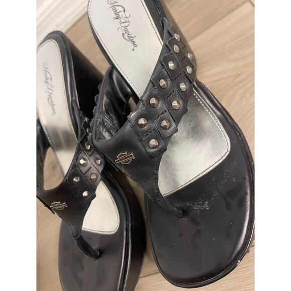 Harley Davidson circa 2010 Wedge Sandals - Picture 6 of 9